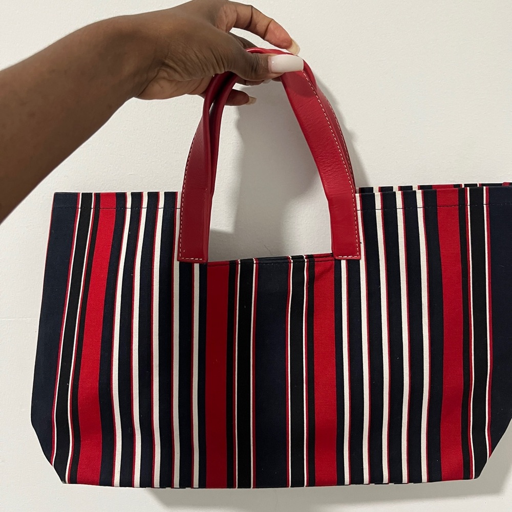 Talbots stripe tote bag